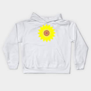 Yellow Sunflower Illustration Vector Kids Hoodie